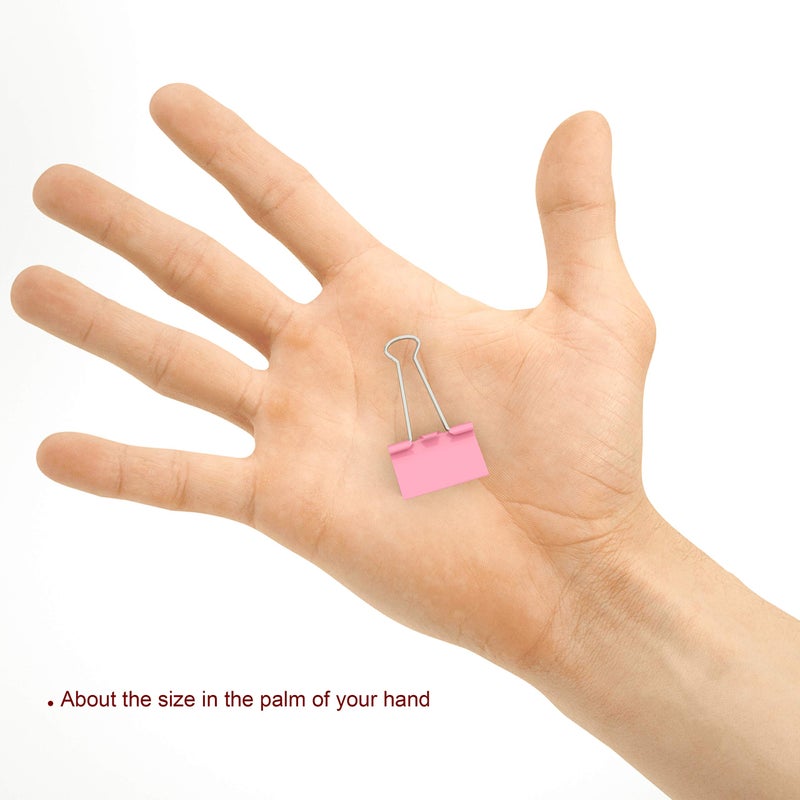 Nctinystore Binder Clips Small Metal Clamp - 3/4 in (0.75 inch)(Small, Pink, 120 Count) - Image 3
